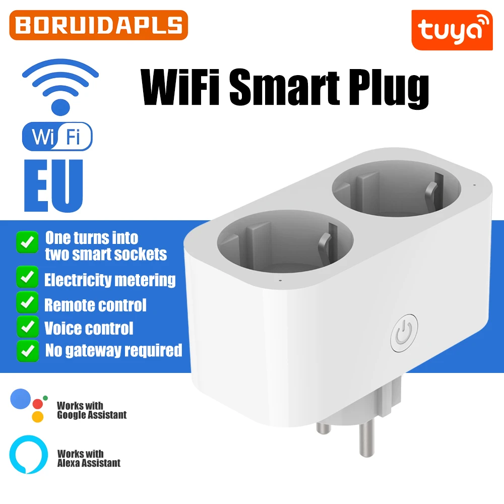 Timer Dual Outlet - Умная Wi-Fi розетка BORUIDAPLS с двумя