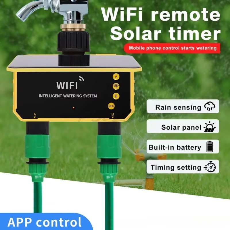 WiFi-контроллер полива с солне – обзор и цена Timer Dual Outlet