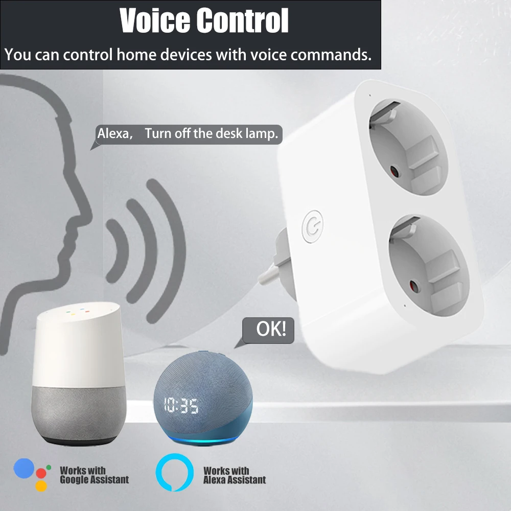 Умная Wi-Fi розетка BORUIDAPLS – обзор и цена Timer Dual Outlet