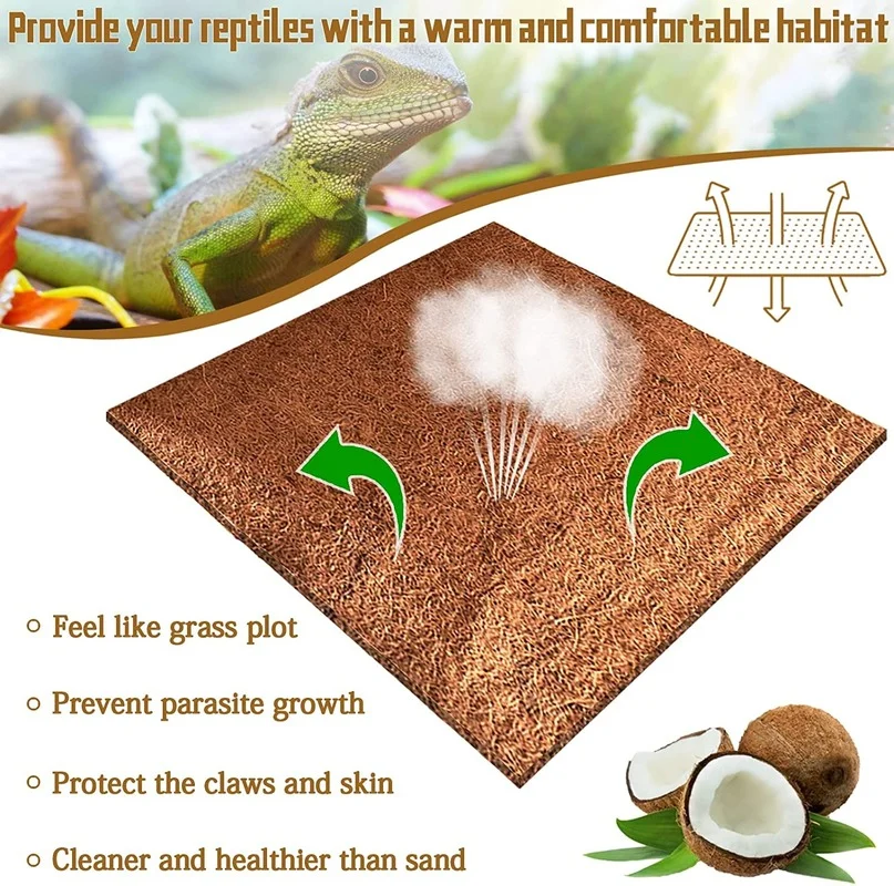 Ковер для рептилий, коврик из  – обзор и цена Substrate Coconut Fiber